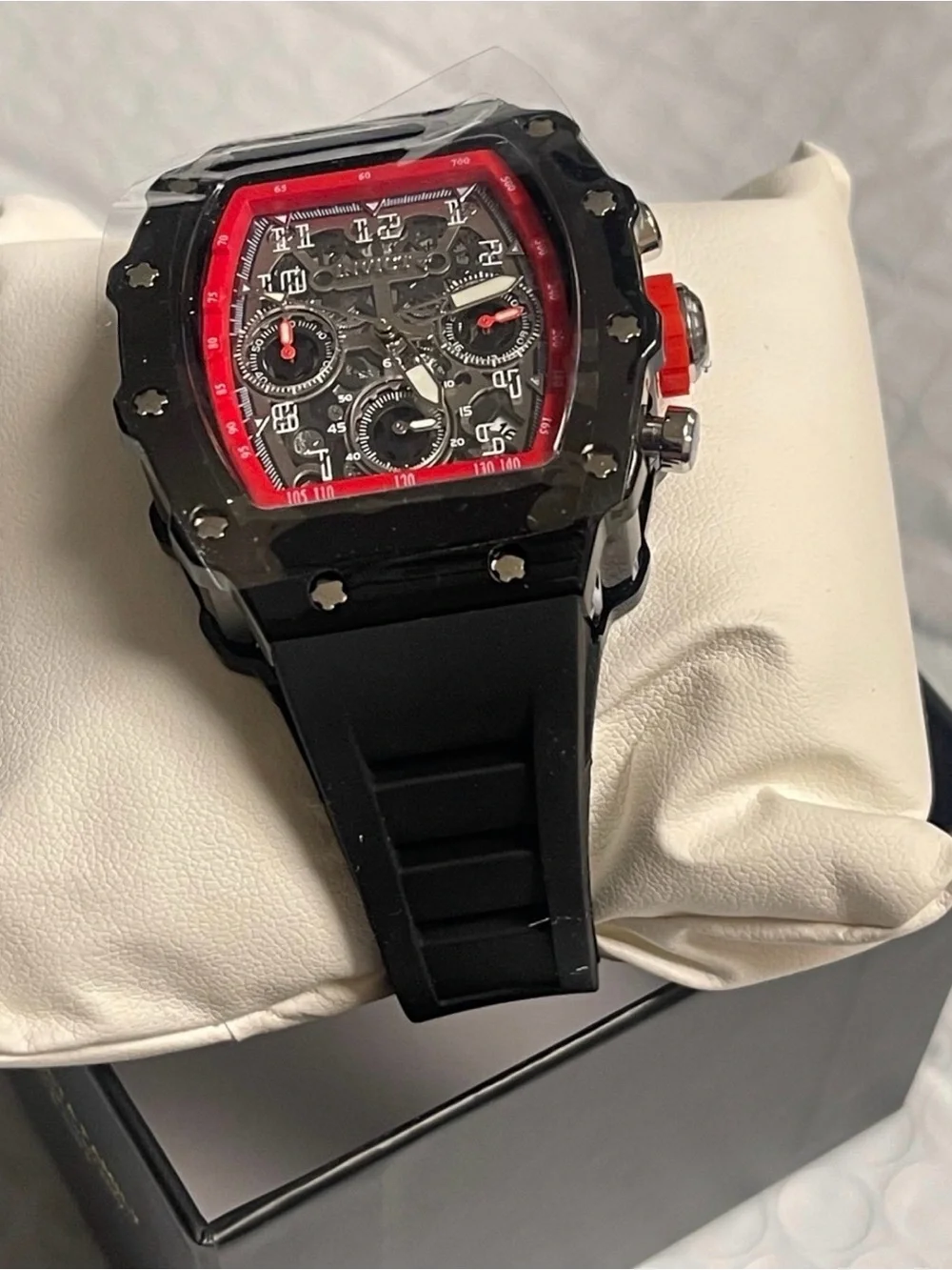 Invicta Racing Valxor Unisex Watch - 40mm, Black & Red (69767) new